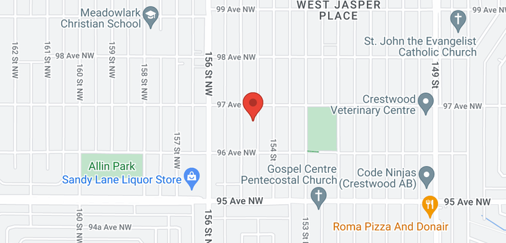map of 9643 155 ST NW